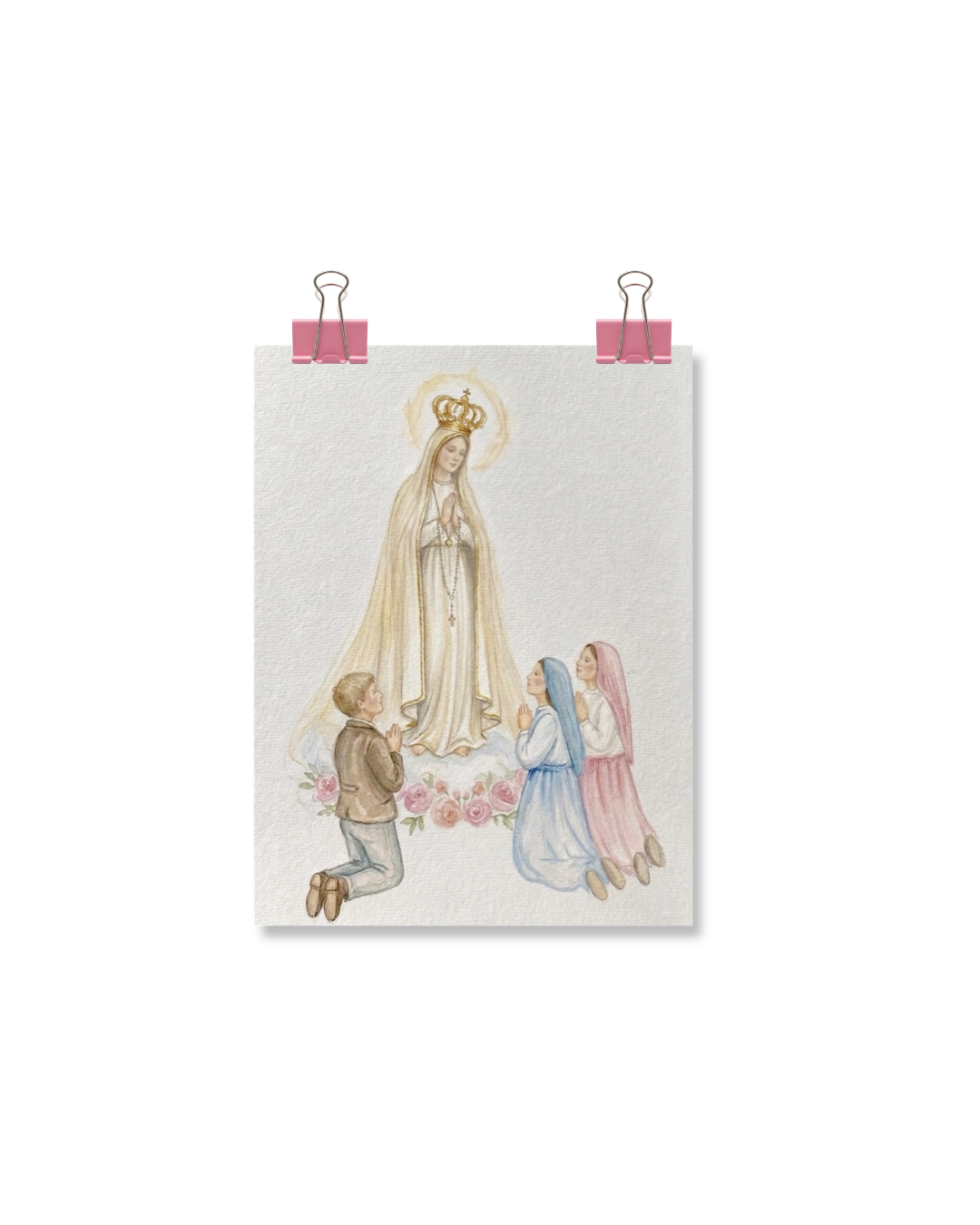 FINE ART - NOSSA SENHORA DE FÁTIMA E OS PASTORINHOS - Imagem 2
