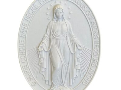Medalha Milagrosa – Pó de mármore – 15 cm