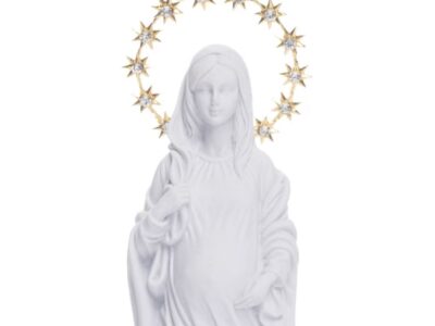 Nossa Senhora Grávida – Pó de mármore – 22 cm