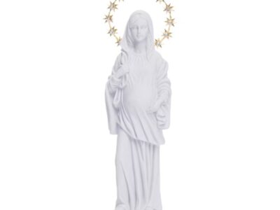 Nossa Senhora Grávida – Pó de mármore – 22 cm