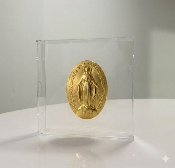 Acrilico Medalha Milagrosa - dourado